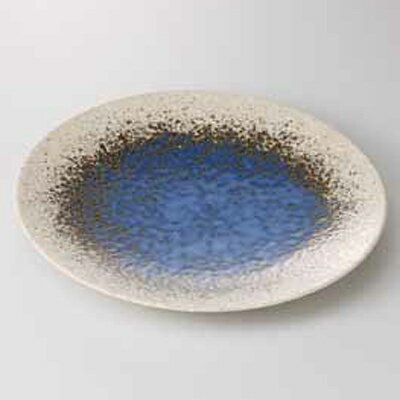 和食器 藍釉彩 9.0皿 37K241-20 まごころ第37集 【メイチョー】