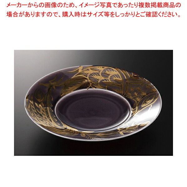 紫金彩鳥紋 28cmリムプレート 37Q168-12【メイチョー】