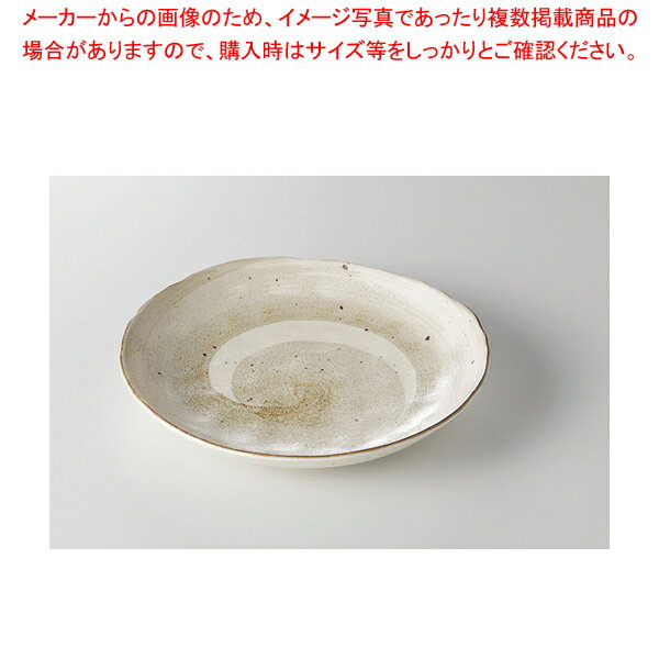 唐津白刷毛 楕円取皿 37Q059-38【メイチョー】