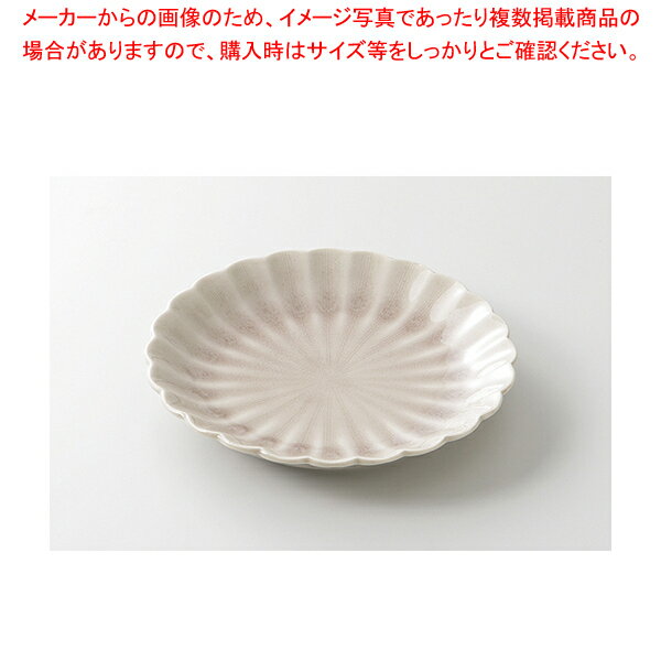 桜灰釉菊型4.0丸皿