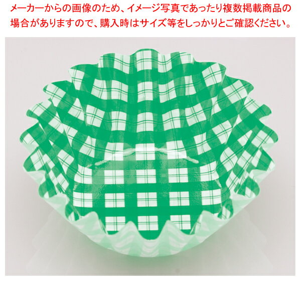ビビッドケース 丸型(500枚入) 7号 緑チェック 【メイチョー】