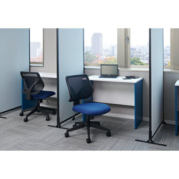 オフィスチェア メッシュ張り ブルー LM1BL 【メイチョー】 [2]