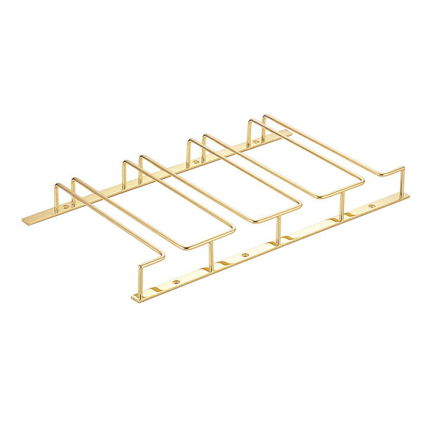 18-8　グラスフレーム　4連　金メッキ【グラスハンガー グラスホルダー グラス 収納 グラスラック 業務用】【メイチョー】