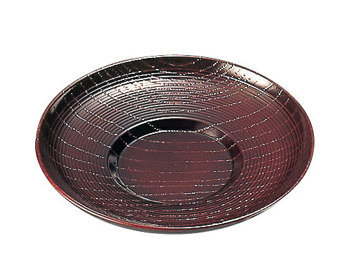 ABS製木目茶托　溜　4寸 8-854-1【メイチョー】