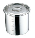 18-8 丸深型キッチンポット/目盛付 16cm 9670160【メイチョー】