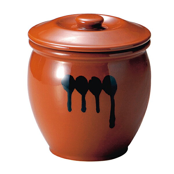 陶器製　蓋付半胴かめ　4号　7.2L【メイチョー】