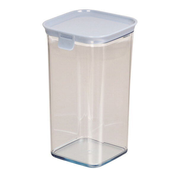 キャニスターです。パッキンのあるフタ付きなので、調味料や食材の保存に便利です。重ねてスタッキングできるから収納にも便利です。キッチン以外でもお部屋での小物の整理にも使えます。商品の仕様サイズ(mm)：幅115×奥行120×高さ200重量：2...