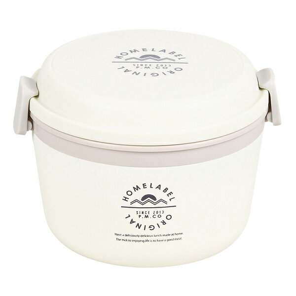 ホームレーベル どんぶりランチジャー770(ホワイト)【メイチョー】