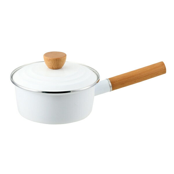 プレサージュ ホーロー片手鍋16cm(ホワイト)【メイチョー】