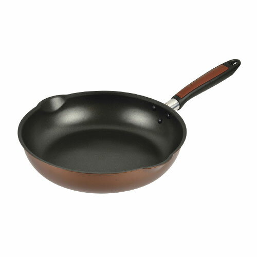軽わざパン ふっ素加工IH対応両口深型フライパン28cm【メイチョー】