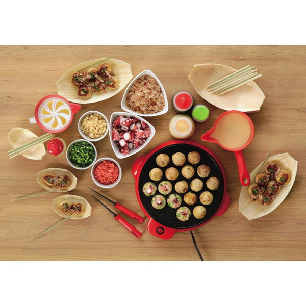 たこ焼き器 ホットプレート！バレンタイン ホムパに最高！【必要な道具が全て揃ってこの価格セット】電気たこ焼き スターターセット【たこ焼き 焼き器 たこやきき たこ焼きプレート 業務用 たこ焼き器 タコ焼き器 たこ焼き焼き台 たこ焼きき 焼き機】【メイチョー】