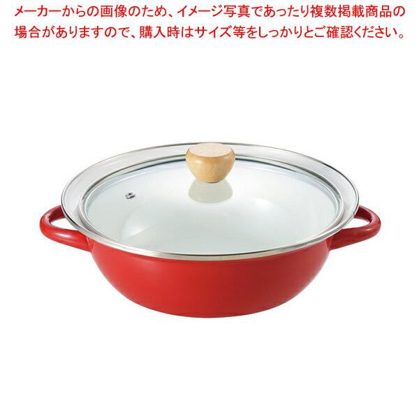 Ih Incompatible - グラッセ ホーローガラス蓋卓上鍋24cm 【メイチョー】