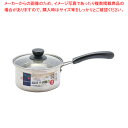 ベジック ステンレス製ガラス蓋付片手鍋14cm 【メイチョー】