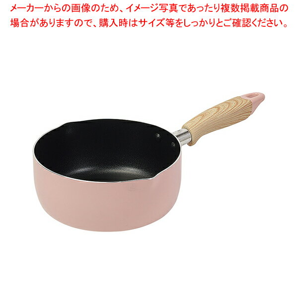 ナチュラルクックピュア ふっ素加工IH対応行平鍋18cm(ピンク) 【メイチョー】