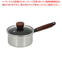 ファストクック 2層鋼ダイヤモンドコートIH対応ガラス蓋付片手鍋14cm 【メイチョー】