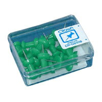 【まとめ買い10個セット品】 クラウン 画鋲 CR-GB108-G 緑 16本【メイチョー】
