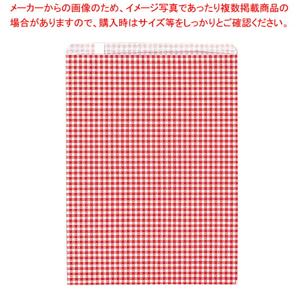 商品の仕様●入数：200枚袋入●サイズ：幅250mm×高さ330mm●材質：純白ロール紙(45g/m2)●JANコード：4974268560391●Vol32カタログページ数：76●特徴：いくつあっても重宝する平袋！文具や小物を入れるのに適しています。シンプルで飽きのこない定番デザイン。飽きのこないポピュラーなギンガムチェック。※柄は両面に印刷されています。A4サイズのノートなどを入れるのにちょうどいいサイズです。業務用200枚仕立て。●注釈：貼り合わせ側にベロがあるのは、袋を作る断裁の行程で紙を無駄にしないよう最大限に有効利用しているからです。環境に配慮した商品なのです。※商品画像はイメージです。複数掲載写真も、商品は単品販売です。予めご了承下さい。※商品の外観写真は、製造時期により、実物とは細部が異なる場合がございます。予めご了承下さい。※色違い、寸法違いなども商品画像には含まれている事がございますが、全て別売です。ご購入の際は、必ず商品名及び商品の仕様内容をご確認下さい。※原則弊社では、お客様都合（※色違い、寸法違い、イメージ違い等）での返品交換はお断りしております。ご注文の際は、予めご了承下さい。