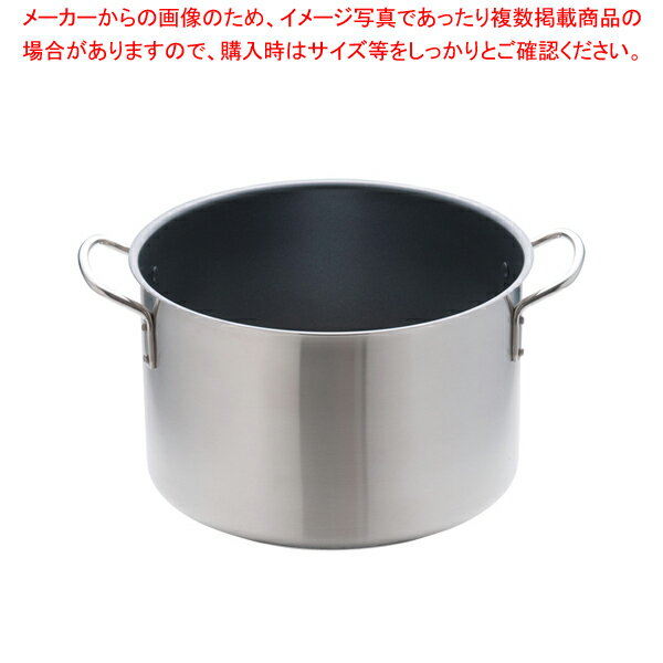 ムラノ インダクション テフロンセレクト 半寸胴鍋(蓋無)36cm【半寸胴鍋 ずんどう ラーメン 業務用パスタ鍋 寸胴型 業務用ステンレス半寸胴鍋 ステンレス製半寸胴鍋 業務用鍋】【メイチョー】