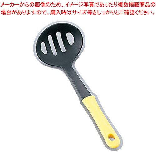 ミニキッチン ナイロン穴明きお玉 黄【おたま 厨房用品 調理器具 料理道具 小物 作業 業務用】【メイチョー】