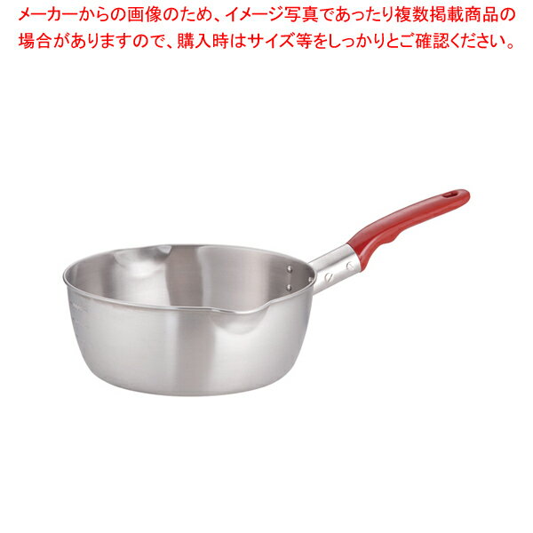 18-8プラ柄計量雪平鍋(両口・目盛付) 21cm【雪平鍋 人気の鍋 使いやすい鍋ランキング 煮物鍋ブランド キッチン鍋鍋ブランド 長く使える鍋】【メイチョー】