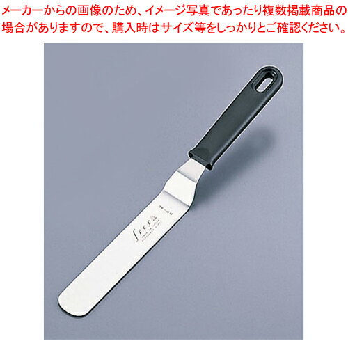 【まとめ買い10個セット品】フレックス黒P柄 ステン スパチュラL型 BP-10L 全長372mm【 スパテラ スパチュラ ヘラ パティシエ お菓子作り道具 へら パレット スパテル 業務用 キッチンヘラ】【メイチョー】
