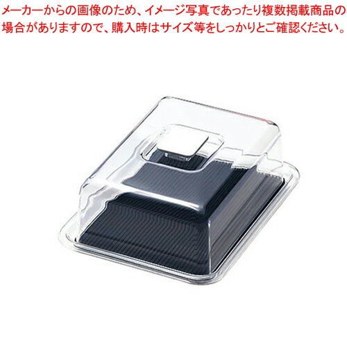 【まとめ買い10個セット品】 クリア ラブリーハット 角ケーキ 特大 ブラック【ケーキカバー】 【バレンタイン 手作り】【メイチョー】