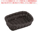 【まとめ買い10個セット品】 樹脂バスケット 角長 91-006C 20cm こげ茶【パンカゴ お菓子作り】 【バレンタイン 手作り】【メイチョー】