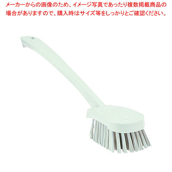 ヴァイカン 長柄ハンドル付ブラシ4186 ハードタイプ ホワイト【メイチョー】