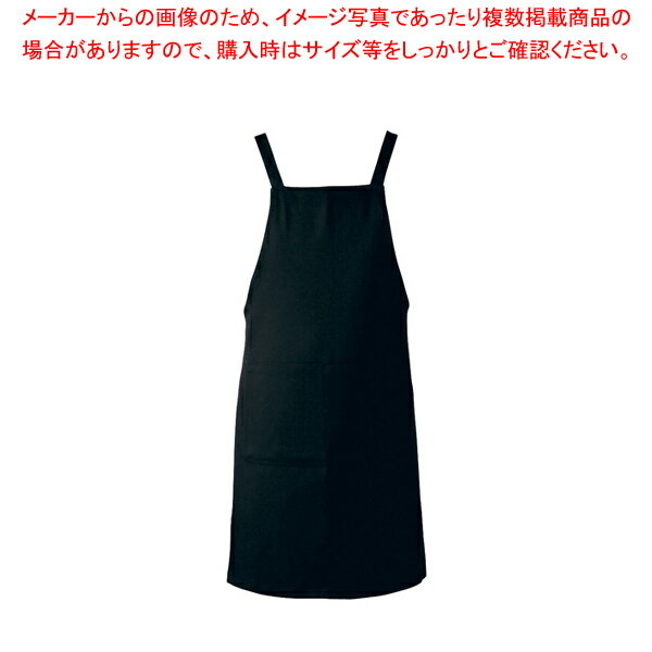 【まとめ買い10個セット品】アンクル加工エプロン AN-1841 (ブラック)【厨房用品 調理器具 料理道具 小物 作業 白衣 ユニホーム 厨房用品 調理器具 料理道具 小物 作業 業務用】【メイチョー】