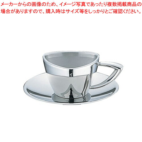 UK18-8トライアングルシリーズ コーヒーカップ&ソーサー【コーヒー関連商品 コーヒー関連商品 業務用】【メイチョー】