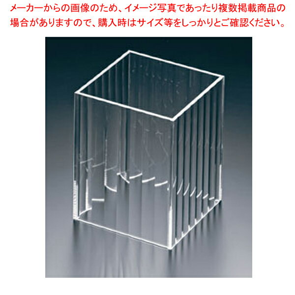 アクリルラインストレートスクエアスタンド クリア 120角 H150 【メイチョー】
