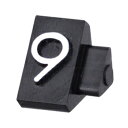 ニュープライスキューブ補充用単品S用 黒/白文字 9【メイチョー】