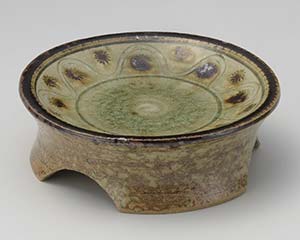 和食器 ツ012-118 美濃伊賀アラビア文様高台5.5刺身【メイチョー】