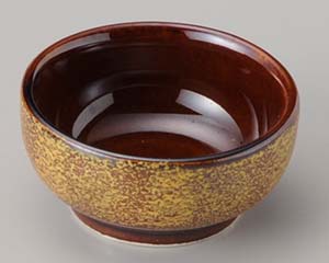 【まとめ買い10個セット品】和食器 イ015-198 アメ釉金タタキ 丸千代口【キャンセル/返品不可】【メイチョー】