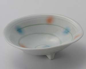 【まとめ買い10個セット品】和食器 ア023-118 風車三ツ足刺身鉢【キャンセル/返品不可】【メイチョー】