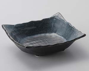 【まとめ買い10個セット品】和食器 ツ023-298 黒志野四つ足刺身鉢【キャンセル/返品不可】【メイチョー】