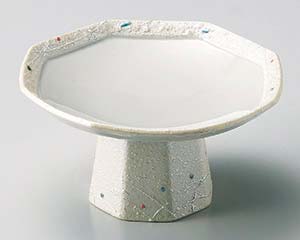 【まとめ買い10個セット品】和食器 ホ026-028 ラスター点紋八角高台皿【キャンセル/返品不可】【メイチョー】