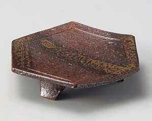 【まとめ買い10個セット品】和食器 ミ031-078 備前風六角高台向付【キャンセル/返品不可】【メイチョー】