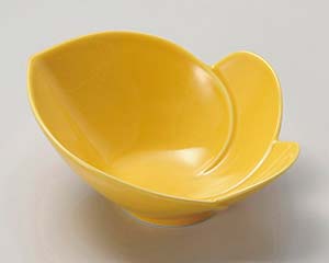 【まとめ買い10個セット品】和食器 カ032-228 黄交趾かぶ型鉢【キャンセル/返品不可】【メイチョー】