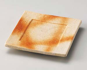 【まとめ買い10個セット品】和食器 ミ033-078 伊賀火だすきスクエア皿【キャンセル/返品不可】【メイチョー】