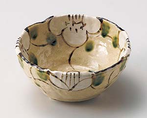 【まとめ買い10個セット品】和食器 ツ032-168 格子花三ツ足5.0鉢【キャンセル/返品不可】【メイチョー】