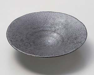 【まとめ買い10個セット品】和食器 イ037-138 イブシ黒 平鉢【キャンセル/返品不可】【メイチョー】