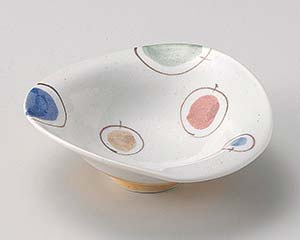 【まとめ買い10個セット品】和食器 ミ039-088 風船水玉貫入なぶり向付【キャンセル/返品不可】【メイチョー】