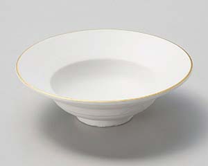 【まとめ買い10個セット品】和食器 カ046-248 渕金白マットリムボール(小)【キャンセル/返品不可】【メイチョー】