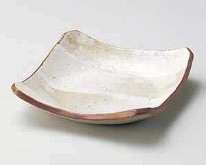 【まとめ買い10個セット品】和食器 ロ048-238 白油滴刷毛角珍味【キャンセル/返品不可】【メイチョー】