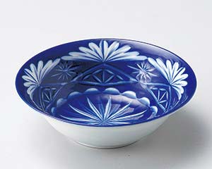 【まとめ買い10個セット品】和食器 ト053-318 キリコ絵4.0鉢【キャンセル/返品不可】【メイチョー】