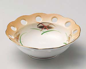【まとめ買い10個セット品】和食器 カ057-228 加茂川花型透し小鉢【キャンセル/返品不可】【メイチョー】