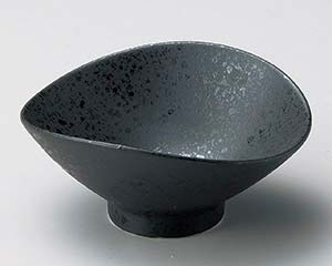 【まとめ買い10個セット品】和食器 キ064-048 黒吹笠型小鉢【キャンセル/返品不可】【メイチョー】