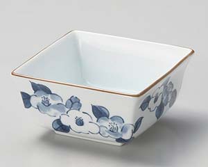 【まとめ買い10個セット品】和食器 ウ065-018 イングレ椿絵 反角小鉢【キャンセル/返品不可】【メイチョー】