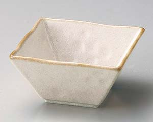 【まとめ買い10個セット品】和食器 ハ065-208 粉引しおり角小鉢【キャンセル/返品不可】【メイチョー】